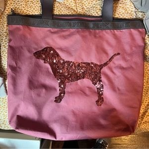 Pink tote bag